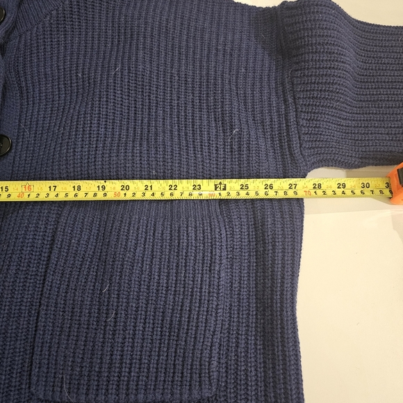 Gentle Herd Womans Medium Blue Long Cardigan with Pockets - Picture 8 of 9